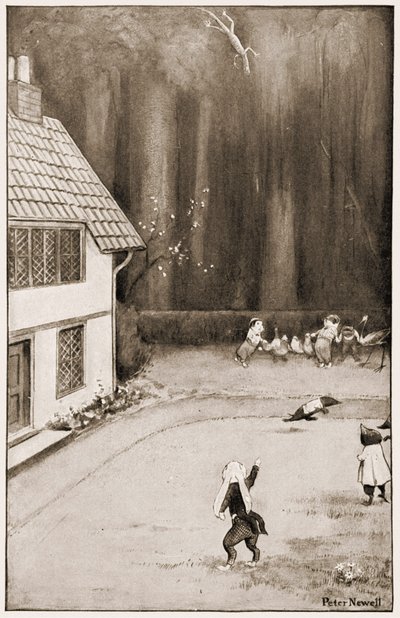 Catch Him, You by the Hedge, Illustration for Lewis Carroll